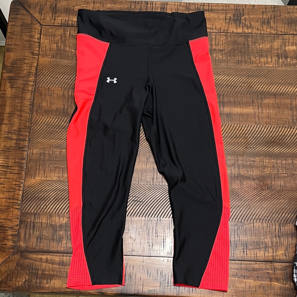 Under Armour Black and Bright Pink Active Leggings